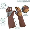 thumbnail image 3 of DIGZ 77204 Rose Pruning Thorn-Proof Gardening Gloves with Forearm Protection for Men and Women, Puncture Resistant Work Gloves, Tan/Brown, X-Large, 3 of 4