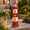 Red, variant on Black 23" Solar Wrought Iron Garden Lighthouse Statue Outdoor Yard Decor