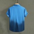 thumbnail image 4 of Button Down Shirts Mens Short Sleeve Gradient Shirt Summer Casual Beach Hawaiian Shirts, 4 of 4