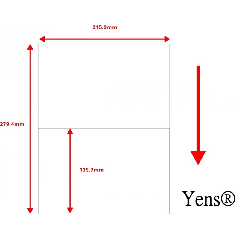 Yens® Label 200 Half Sheet Shipping Labels for Laser/InkJet 5-1/2