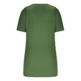 thumbnail image 4 of SDNall Womens Round Neck Button Up T-shirt Loose Short Sleeved Top, 4 of 9