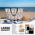 thumbnail image 4 of Large Beach Bags Water-resistant Sandproof - Funny Cute Cartoon Milk Cow_A Cute Beach Tote Bags for Women with Zipper, 4 of 6