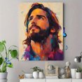 thumbnail image 4 of Qisvanset Framed Canvas Wall Art 12x16 Inch Classic Jesus Portrait Baptism Religious Home Wall Art, 4 of 5