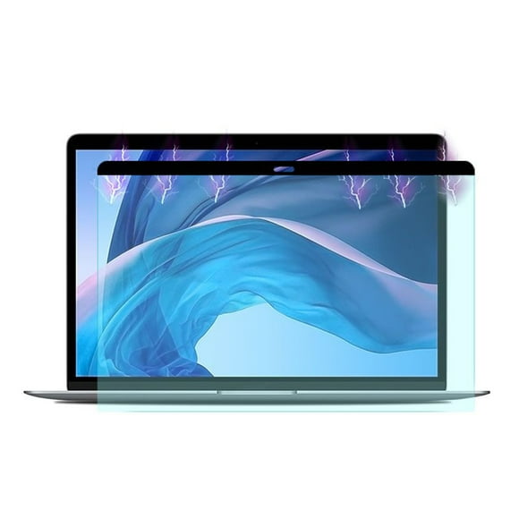 Magnetic Anti-Blue Light Screen Protector for MacBook Pro 15-inch (2018-2020) - 344x223mm PET Frosted Film with UV Protection, Anti-Glare Coating, Easy Installation via Camera Hole Alignment, Eye