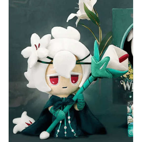 White lily Plushie Cookie Run Kingdom Plush Cookie Run Kingdom Plushies Figurines, Cookie Plush Pillow Doll Merchandise Hugable Soft Toys
