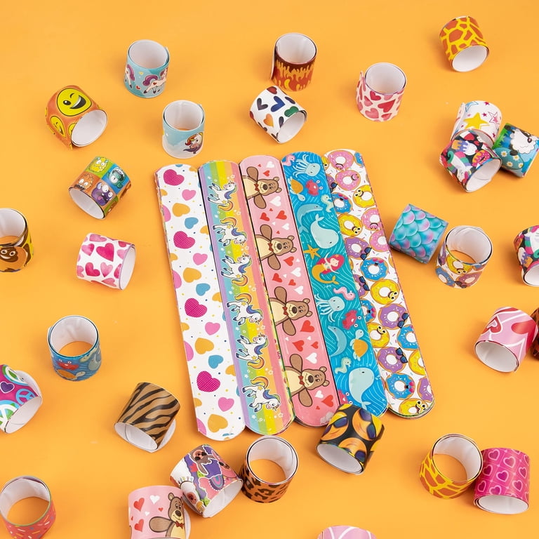 Joyfy Slap Bracelets Party Favors, 144 Pcs, 36 Designs photo 6