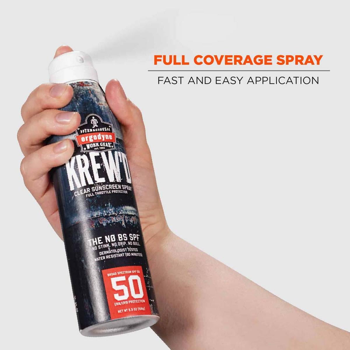Ergodyne Spf 50 Sunscreen Spray 5.5Oz 12Pk