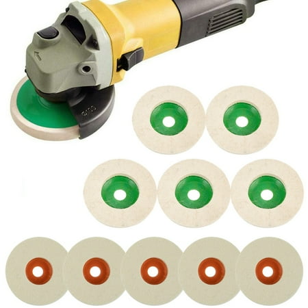 

Goodhd 10pcs 4In 100mm Wool Polishing Wheel Buffing Angle Wheel Polishing Disc Abrasive
