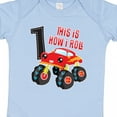 thumbnail image 4 of Inktastic Monster Truck How I Roll 1st Birthday Boys Baby Bodysuit, 4 of 5