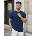 thumbnail image 3 of COOFANDY Mens Casual Shirts Short Sleeve Lightweight Stretch Henley Shirt Summer Button Up Shirts for Men, 3 of 5