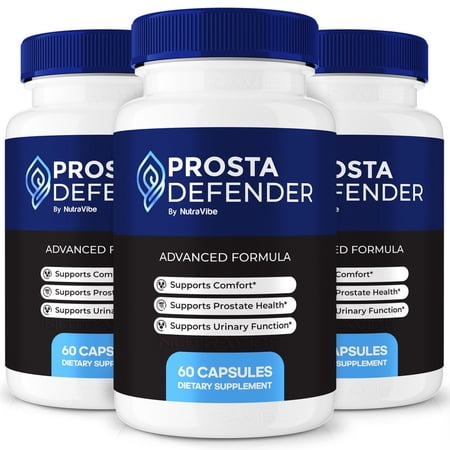 (3 Pack) Prosta Defender - Official ProstaDefender Pills For Prostate Heath, All Natural Formula To Support Control, Energy & Overall Well-Being, Review (180 Capsules)