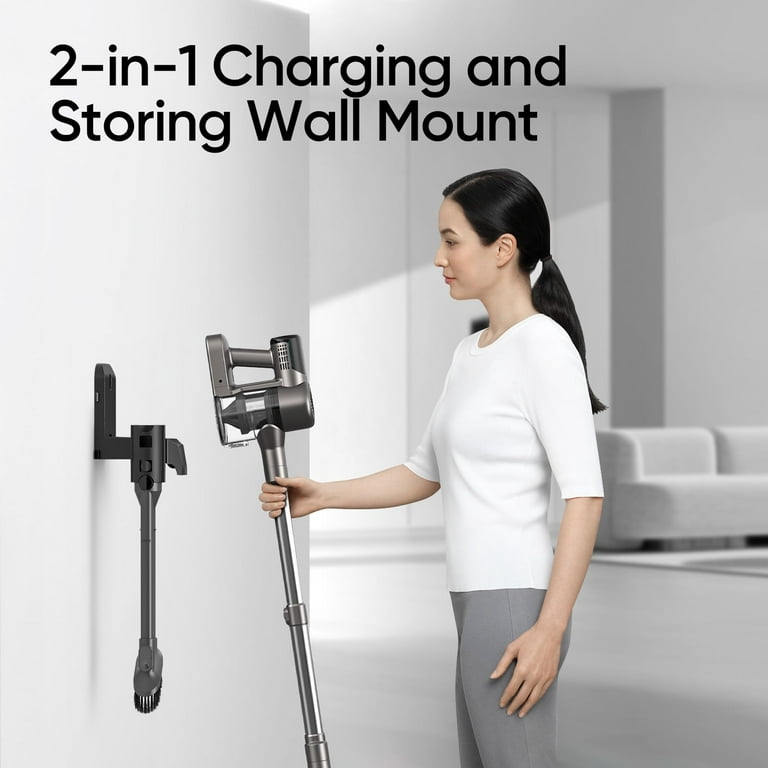 MOOSOO 30kPA Cordless Stick Vacuum Cleaner, Anti-Clogging Mode, LED  Display, Enhanced Visibility