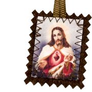 Ulxkmt 5Pcs Brown Catholic Scapular Religious Pendant Home Decor 5Pcs