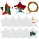 thumbnail image 1 of 1 caja de 12 adornos de estrellas de cerámica, adorno de porcelana para árbol, colgante de estrella blanca con 12 discos de cerámica esmerilados en blanco con pentáculo colgante de hilo dorado., 1 of 5