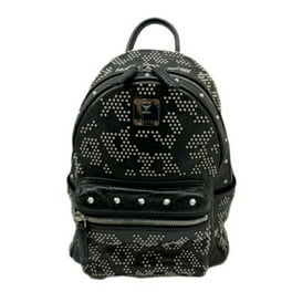 Mcm backpack black studded sale