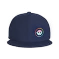 thumbnail image 2 of ZICANCN Colorful Love Peace Baseball Caps, Trucker Hats for Men And Women, Adjustable Breathable Flat Caps, Navy Blue, 2 of 8