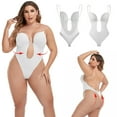 thumbnail image 2 of Shapewear For Women Plus Size Backless Built In Bra Body Seamless With Open Crotch Seashell Bodysuit Women, 2 of 4