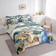 thumbnail image 3 of jejeloiu Cartoon Dragon 7-Piece Twin Bedding Sets,Kawaii Animal Bedding Comforter Set,Blue Teal Beige Sheet Sets For Boys,Luxury Bedroom Decor Reversible, 3 of 8