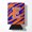 Letter E, variant on Letter E Initial Tiger Stripe - Blue Orange Can or Bottle Hugger