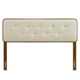 thumbnail image 3 of Modway Collins Tufted King Fabric and Wood Headboard in Walnut/Beige, 3 of 9