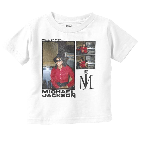 Michael Jackson Pop Studio Session Toddler Kids Crew Neck Graphic T-Shirt Brisco Brands 6M