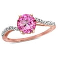 thumbnail image 3 of Star K � Round 7mm Created Pink Sapphire Bypass solitaire engagement promise ring, 3 of 9