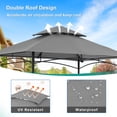 thumbnail image 3 of COBANA Grill Gazebo 8’ by 5’ Outdoor Patio Backyard BBQ Grill Shelter Double Tiered Soft Canopy Top with Steel Frame and Bar Counters, Gray, 3 of 7