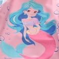 thumbnail image 4 of Laipiong Girls' Swimsuit 2026 Stylish Funny Cute Print Dress Style Sun Bathing Suits Long Sleeved Rash Guard Comfy Beach Swimwear, 4 of 5
