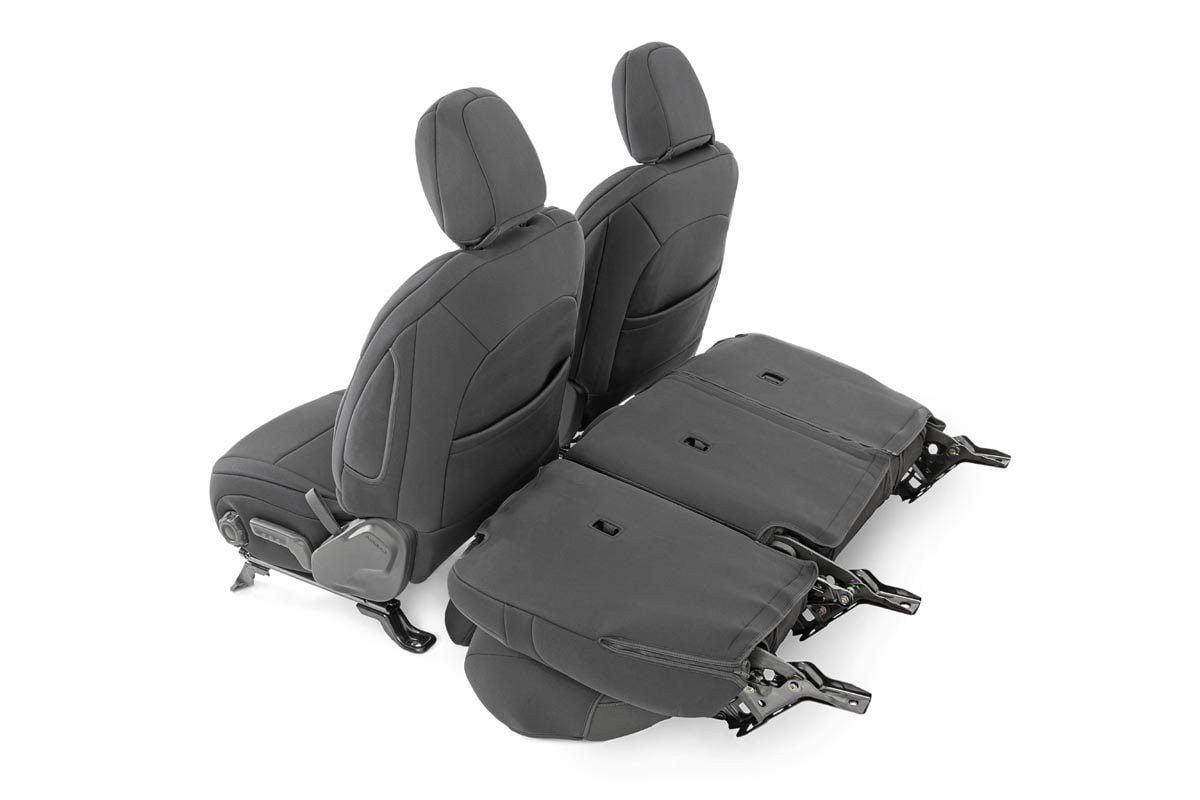 Armrest|Set 18-20 Jeep Wrangler JL 4DR fits Rough Country Neoprene Seat Cover
