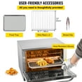 thumbnail image 6 of KFFKFF Commercial Convection Oven, 66L/60Qt, Half-Size Conventional Oven Countertop, 1800W 4-Tier Toaster with Front Glass Door, Electric Baking Oven with Trays Wire Racks Clip Gloves, 120V, 6 of 9