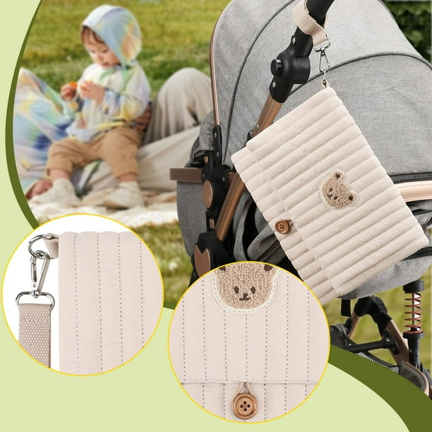 Bolsa de pañales plegable, organizador de pañales, bolsa impermeable, de bebé, organizador de cochecito para piscina, guardería, habitación de hotel caqui