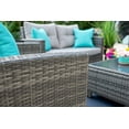 thumbnail image 5 of Bari 4-Piece Wicker Sofa Set, Resin Wicker Outdoor Patio Furniture Conversation Loveseat Set in Mixed Gray with Three Seat, Two Armchairs, and Coffee Table, 5 of 11