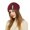 Burgundy, variant on Herrnalise Outdoor Winter Adult Warm Solid Color Hats Plush knitted Woolen Hat