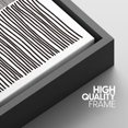 thumbnail image 4 of PixonSign Framed Wall Art Duotone Black & White Line Art Blocks Abstract Geometric Paintings Minimalism Modern Art Decorative Boho Canvas Prints Fine Art for Rooms - 16"x24"x3 Black, 4 of 5