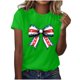 thumbnail image 3 of Camisas de Manga Corta para las Mujeres Moda Casual Impresión Cuello Redondo Suéter Tee Blusas, 3 of 6