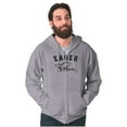 thumbnail image 3 of Funny Animal Pun Eager Beaver Joke Unisex Fleece Graphic Zip Up Hoodie Brisco Brands 4X, 3 of 6