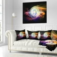 thumbnail image 2 of Designart Bright Wave Particle in Air on Black - Abstract Throw Pillow - 18x18, 2 of 4
