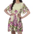 thumbnail image 5 of Moomaya Printed Jewel Neck A-Line Women Dress Casual Loose Bohemian Short Tunic, 5 of 6