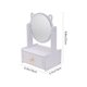 thumbnail image 2 of Raindrops 1Ud Desktop Cosmetic Mirror White with Storage Box for Home Use Rotatable 360 Degrees, 2 of 7