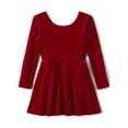 thumbnail image 3 of The Children's Place Big & Little Girls Long Sleeve Christmas Velour Dress, Sizes 6M-XXL, 3 of 5