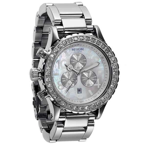 Nixon Men's A037710 42-20 Tide Crystals Stainless Steel Chronograph Dive  Watch