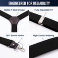 thumbnail image 5 of MOJOGO Vintage Suspenders for Men 1.5 In Y-Back Suspenders for Belt with 3 Supportive Snap Loop Beige Free Size, 5 of 5