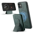 thumbnail image 3 of Wallet Case for iPhone 11, Compatible with MagSafe for Men Women, Detachable Magnetic Clasp Wallet Phone Case with Card Slots Holder RFID Blocking for iPhone 11, Green, 3 of 12