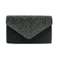 thumbnail image 3 of JoveMarine Women's Elegant Silk Satin Rhinestone Clutch Bag Convertible Shoulder Bag for Evening and Prom Fashion Handbag for Parties and Formal Events Black, 3 of 5