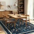 thumbnail image 4 of ZENELESS Machine Washable Rug, 6x9 Foldable Non-Slip Traditional Style Carpet for Living Room Dining Room Bedroom Kitchen Home Office Nursery,Dark Blue, 4 of 10