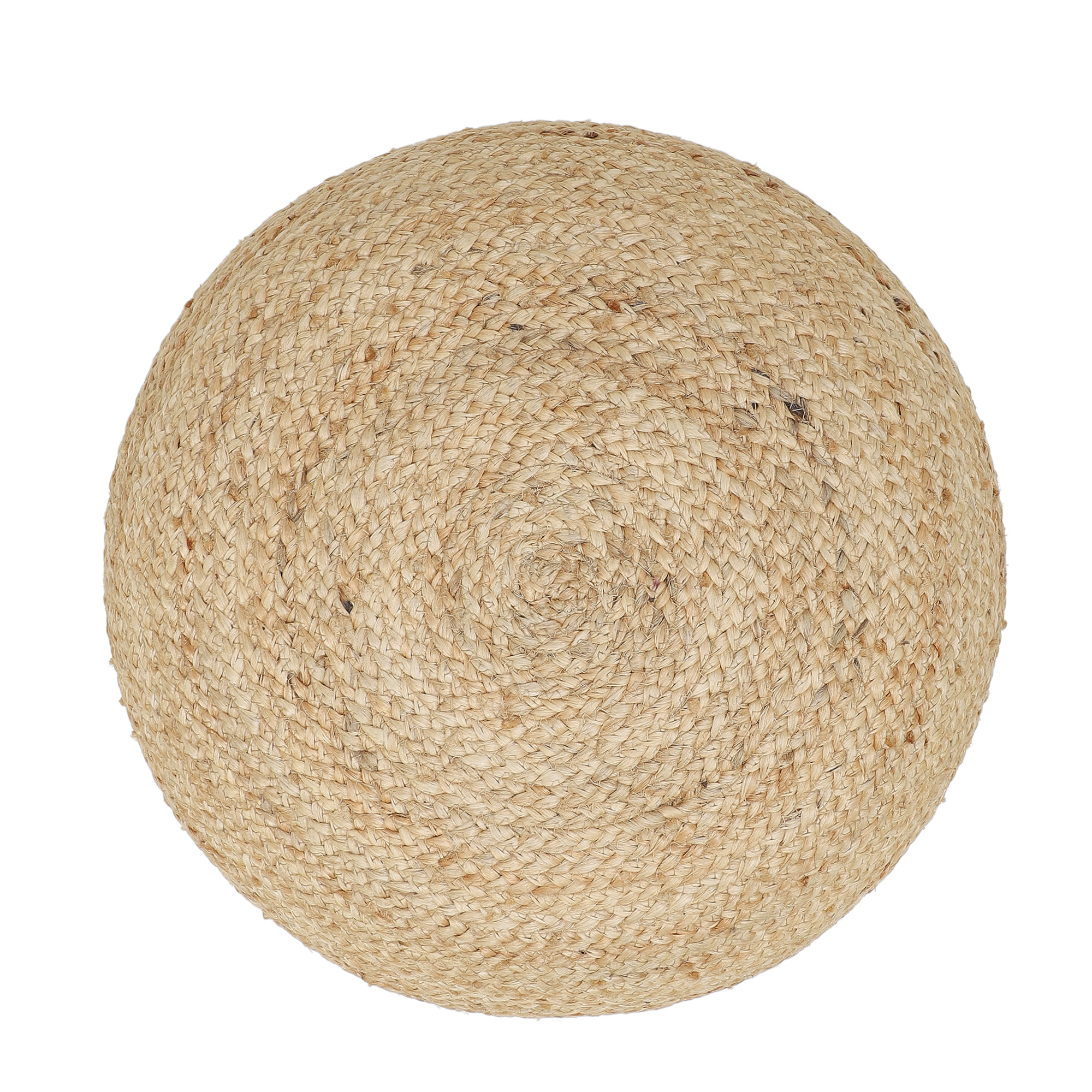 Redearth Jute Circular Pouf Ottoman, Natural photo 6