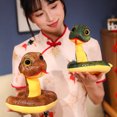 thumbnail image 4 of Muñeco de peluche de serpiente del zodiaco chino de dibujos animados nuevo 2025, divertido y colorido reptil boa constrictor, juguete de peluche, regalo de decoración del hogar para niño, 4 of 5