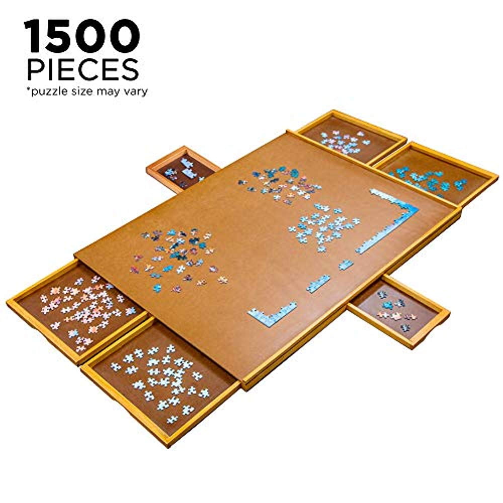 Jumbl Puzzle Board | 27" x 35" Wooden Jigsaw Puzzle Table w/Smooth