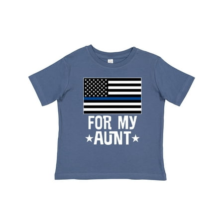 

Inktastic Police Officer Aunt Law Enforcement Flag Gift Toddler Boy or Toddler Girl T-Shirt