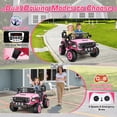 thumbnail image 4 of Farmdex 24V Ride on Toys 2-Seater Ride on Truck, 400W Ride on Cars with Remote Control, Electric Car for Kids w/ Power Display, High/Low Speed, Light Control, Bluetooth, Music, Suspension, Pink, 4 of 7